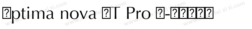 Optima nova LT Pro H字体转换
